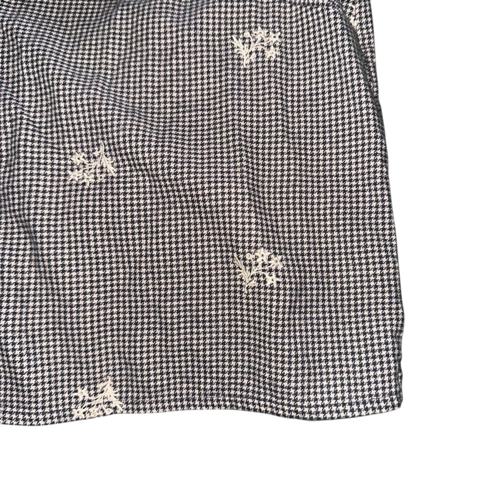 Madewell Black Gingham Floral Blouse S Embroidered Puff Sleeve Cottagecore Top - Picture 8 of 12